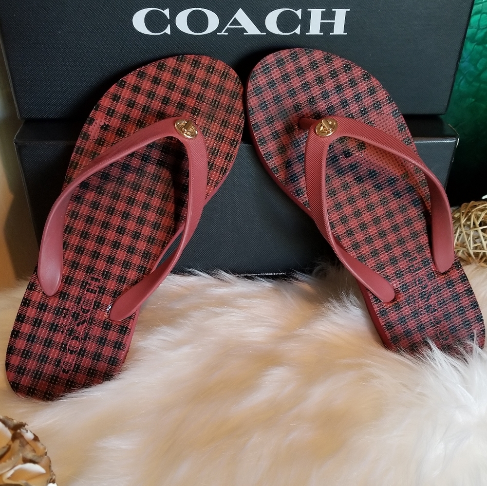 Coach flip flops